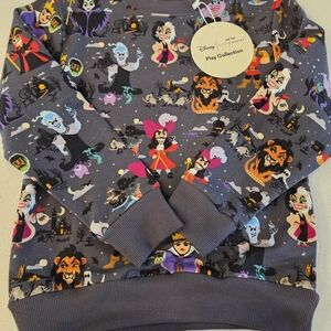 Little Sleepies Disney Villains Gray Kids Top